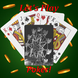 Abend Ferris Rad auf der Landkreis Messe Spielkarten