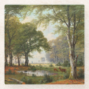Abend Forest Landschaft Glasuntersetzer