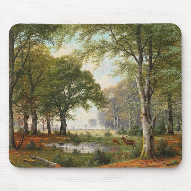 Abend Forest Landschaft Mousepad (Vorne)