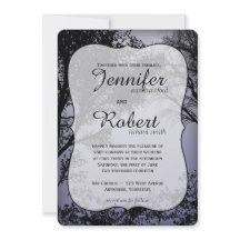 Abend Forest Metallic Hochzeitseinladung