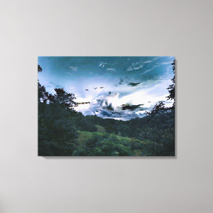 Abend Glow Stretched Canvas Print Leinwanddruck
