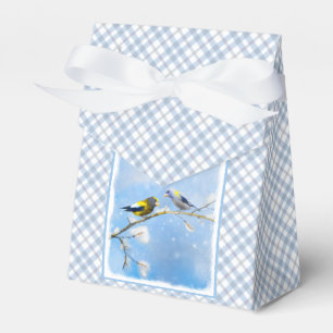 Abend Grosbeak Malerei - Niedliche Original Hunde  Geschenkschachtel