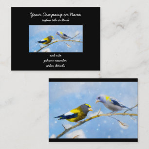 Abend Grosbeak Malerei - Niedliche Original Hunde  Visitenkarte