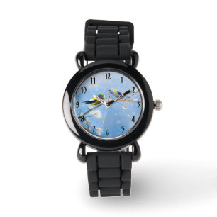 Abend Grosbeak Malerei - Original Wild Bird Art Armbanduhr