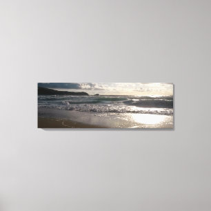 Abend heller Fistral Strand Newquay Cornwall Leinwanddruck