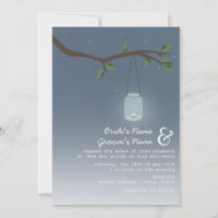 Abend Hochzeit im Freien - Mason Jar mit Kerze