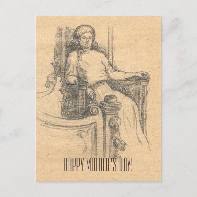 Abend im alten Haus Postkarte (Vorderseite)