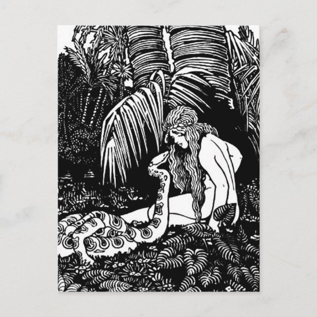 Abend im Garten Postkarte (Vorderseite)