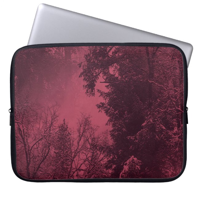 Abend im Winter... Laptopschutzhülle (Vorderseite)