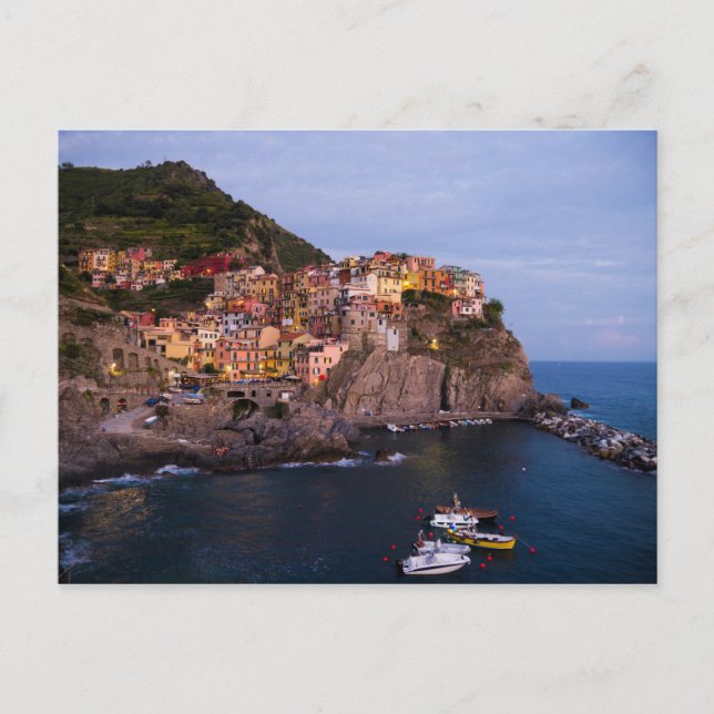 Abend in Cinque Terre, Italien Postkarte (Vorderseite)