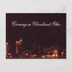 ABEND IN CLEVELAND, Postkarte von OHIO