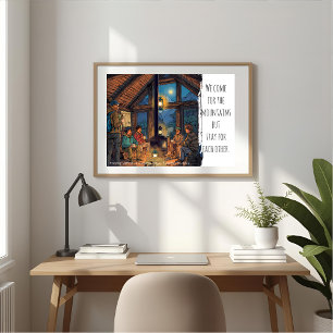 Abend in einem Sherpa-Haus Mt. Everest Region Poster