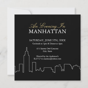 Abend in Manhattan - Custom Invite Einladung