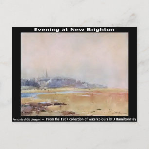 Abend in New Brighton, Wirral. Postkarte
