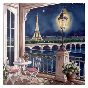 Abend in Paris Keramikfliese