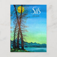 Abend in Sils, England, Schweiz, Vintag