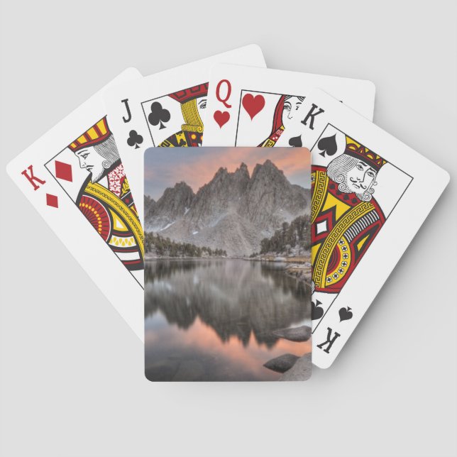 Abend Kearsarge Pinnacles-Reflexionen Spielkarten (Rückseite)