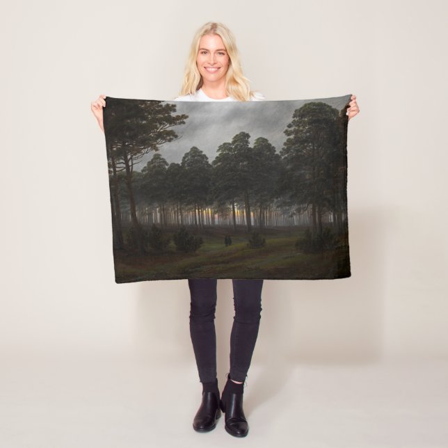 Abend Landscape (von Caspar David Friedrich) Fleecedecke (Beispiel)