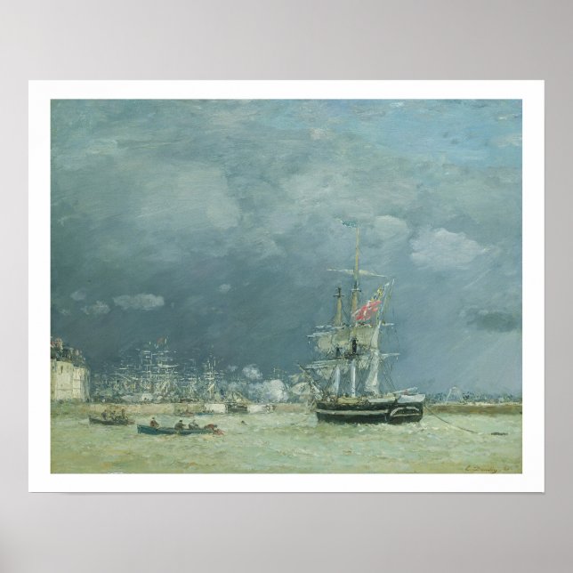 Abend, Le Havre, 1866 (Öl auf Leinwand) Poster (Vorne)