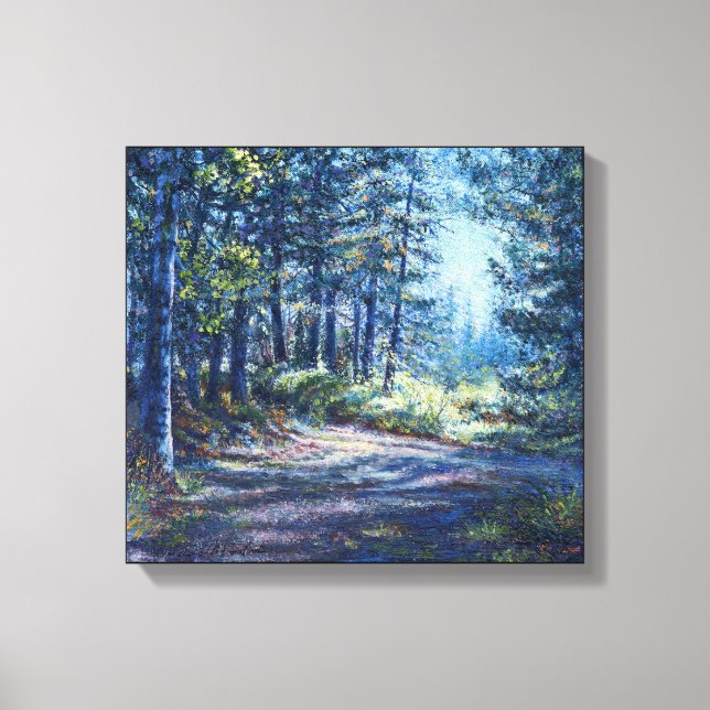 "Abend Light On Trail" überzogene Canvas Print Leinwanddruck (Vorderseite)