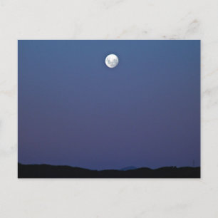 Abend Moon und blauer Himmel Postkarte