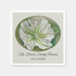 Abend Moonflower Pastell Kunstauffekt Serviette