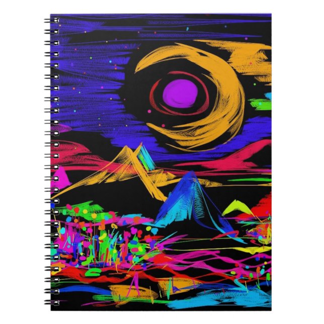 Abend Mountain Spiral Notebook Notizblock (Vorderseite)