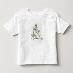Abend- oder Hochzeitskleid, Modeplatte aus Kleinkind T-shirt
