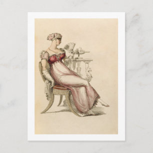 Abend- oder Kugelkleid, Modeplatte von Ack Postkarte