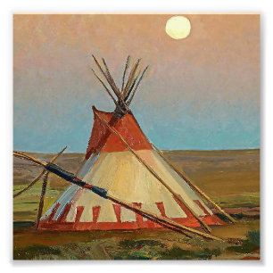 "Abend on Blackfeet Reservation" von Maynard Fotodruck