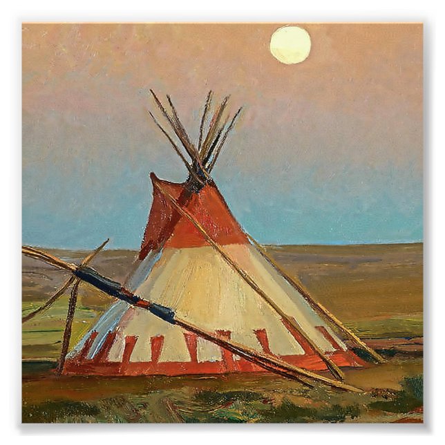 "Abend on Blackfeet Reservation" von Maynard Fotodruck (Vorne)