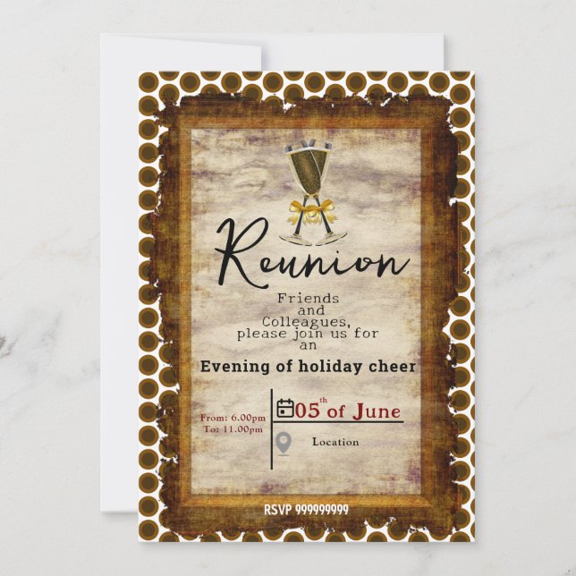 Abend Party Einladung (Vorderseite)