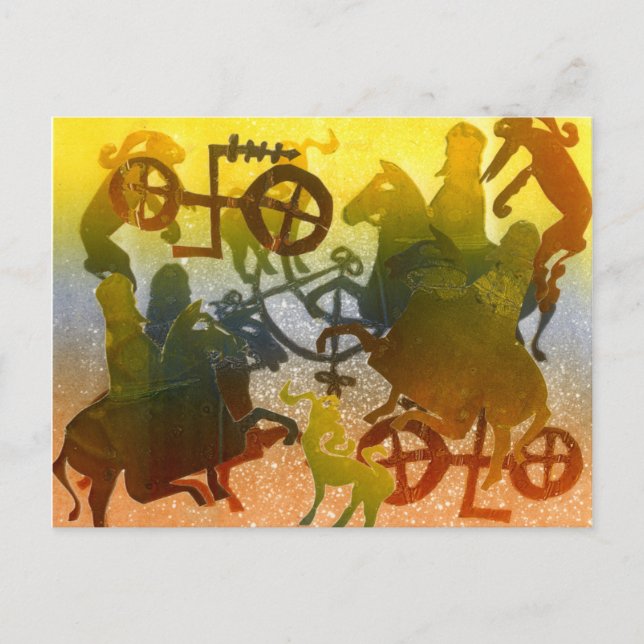 Abend Postkarte (Vorderseite)