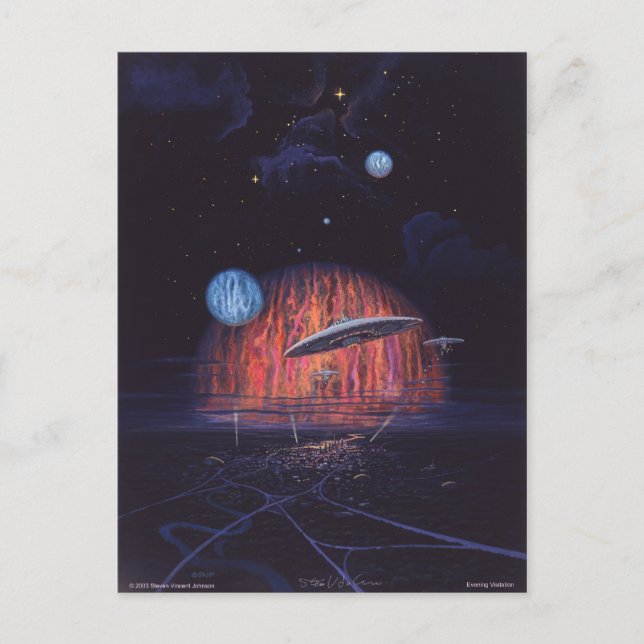 Abend Postkarte (Vorderseite)