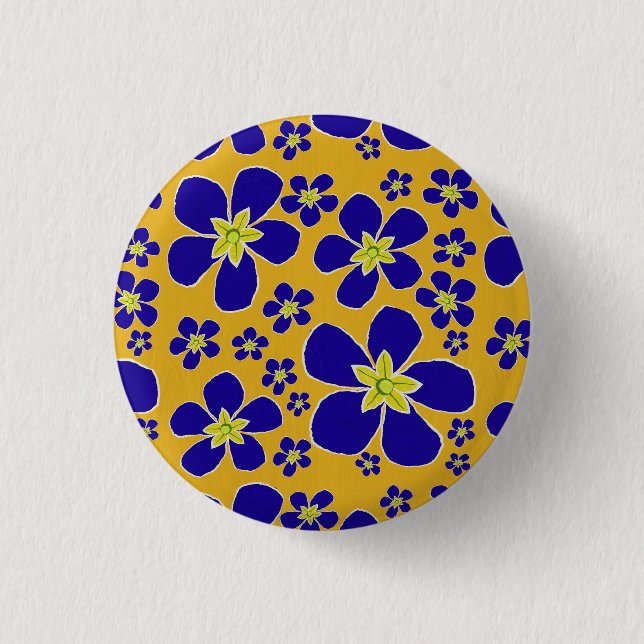 Abend Primrose Design auf Knopfdruck Button (Vorderseite)