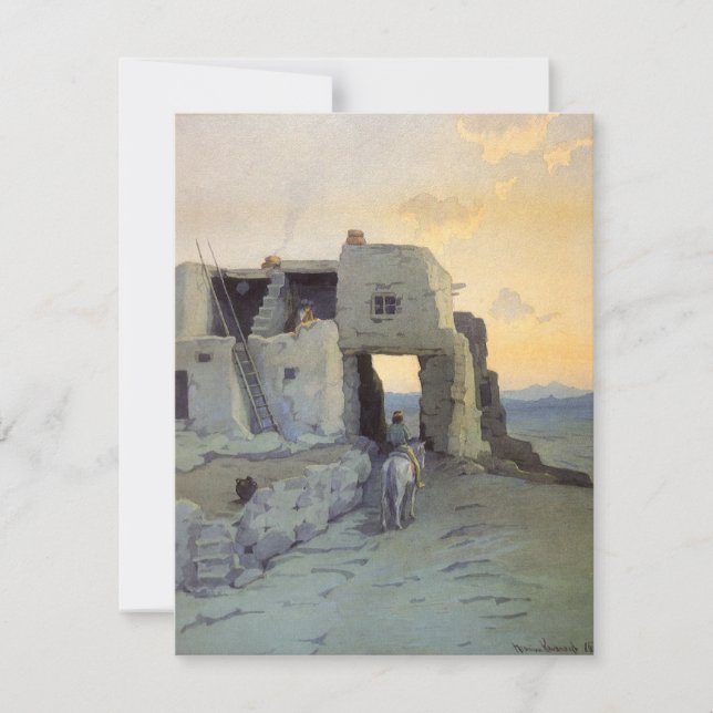 Abend, Pueblo von Walpi von Marion Kavagh Wachtel (Vorderseite)