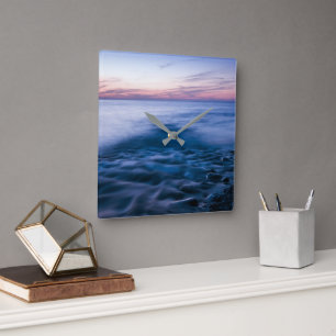 Abend Quadratische Wanduhr