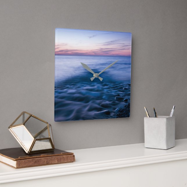 Abend Quadratische Wanduhr (Büro)