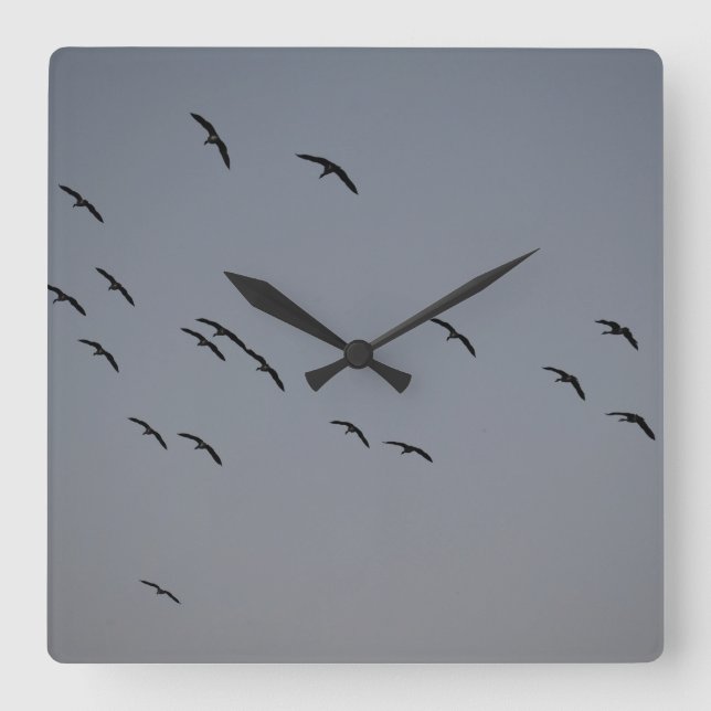 Abend Quadratische Wanduhr (Vorderseite)