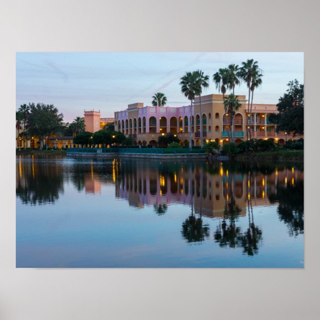 Abend Resort Reflection Poster (Vorne)