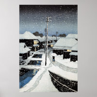 Abend Snow at Terajima Village Hasui Kawase