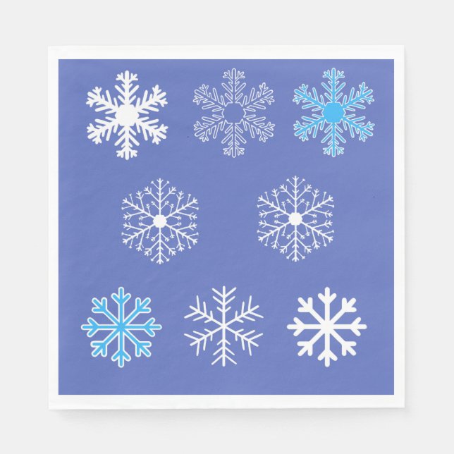 Abend Snowflakes Serviette (Vorderseite)