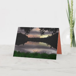 Abend Sonnenuntergang mit Blick auf die Bäume Karte