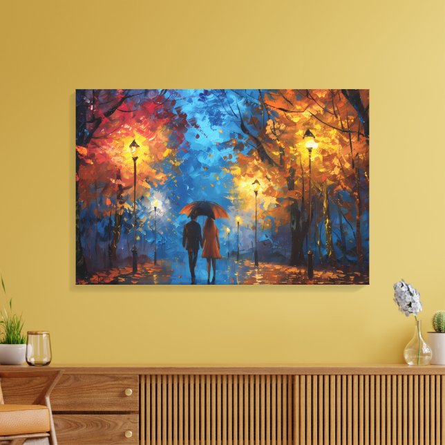 Abend Spaziergang im Herbst Leinwanddruck (Insitu (Wohnzimmer))