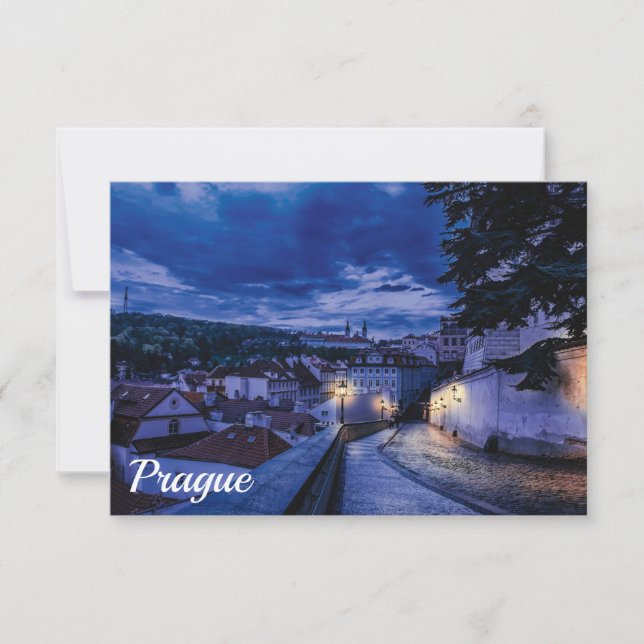Abend Straße in Prag (Vorderseite)