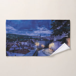 Abend Straße in Prag Handtuch