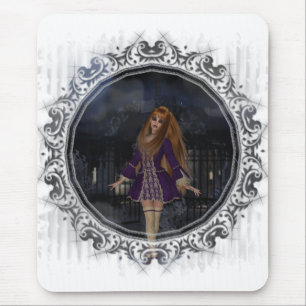 Abend Stroll GothicFantasy Redhead Girl Mousepad