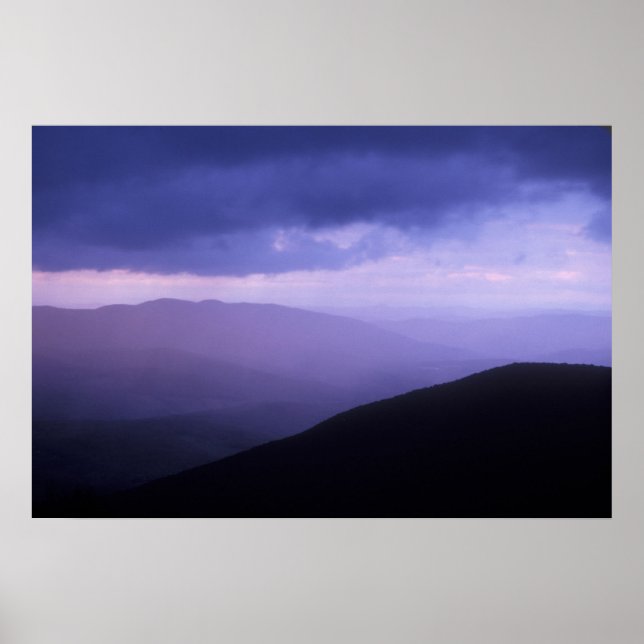 Abend Sturm über Mont Greylock Poster (Vorne)