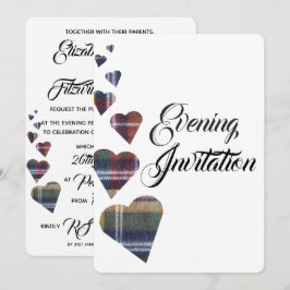 Abend Tartan Einladung