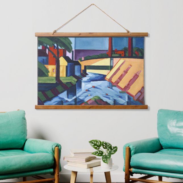 Abend Tones Tapestry Wandteppich Mit Holzrahmen (Wohnzimmer)
